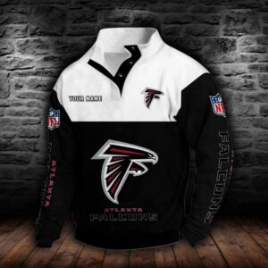 Atlanta Falcons Double Breasted Stand Collar Hoodie