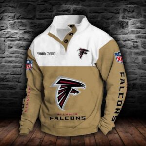 Atlanta Falcons Double Breasted Stand Collar Hoodie