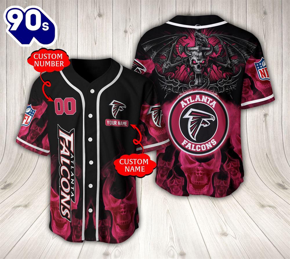 Atlanta Falcons NFL Baseball Jersey Custom Name And Number Atlanta Falcons NFL Baseball Jersey Custom Name And Number