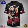Atlanta Falcons NFL Popeye Bold Cartoon Athletes 3D T Shirt, NFL Trending Shirt