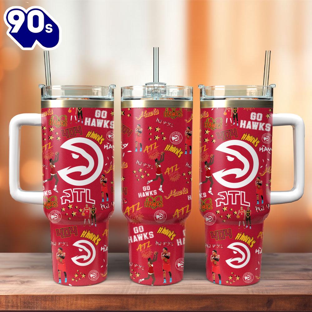 Atlanta Hawks Basketball NBA Sport Custom Stanley Quencher 40oz Stainless Steel Tumbler Atlanta Hawks Basketball NBA Sport Custom Stanley Quencher 40oz Stainless Steel Tumbler