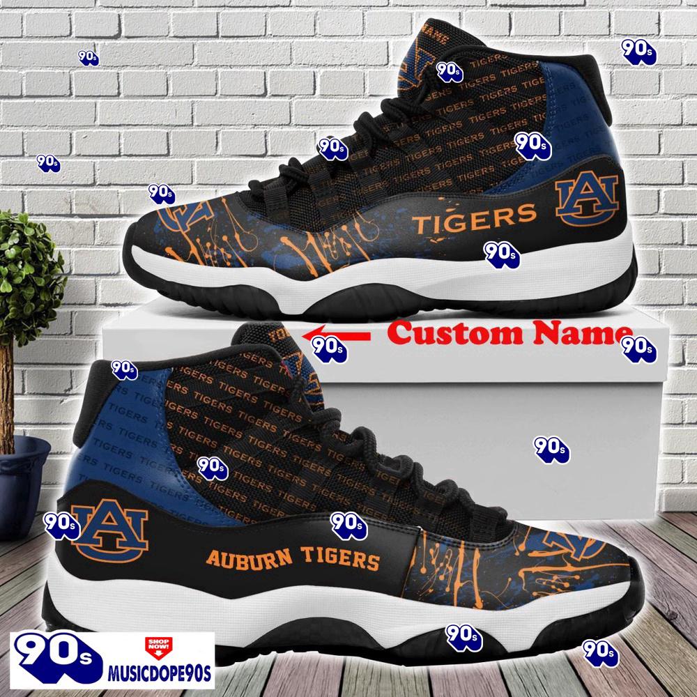 Auburn Tigers Custom Name Air Jordan 11 Sneakers For Fans Auburn Tigers Custom Name Air Jordan 11 Sneakers For Fans