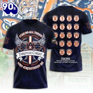 Auburn Tigers Men’s Basketball 3D Apparel Summer 2025 Shirt