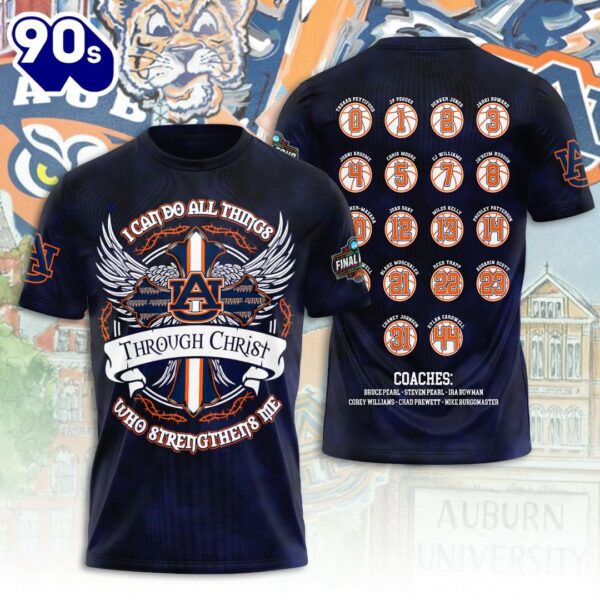 Auburn Tigers Men’s Basketball 3D Apparel Summer 2025 Shirt