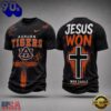 Auburn Tigers NCAA Jesus Won New Design 3D Shirt , Trending NCAA 3D Tee