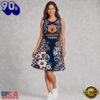 Auburn Tigers NCAA Sporty Floral Elegance Women’s Sleeveless Dress, NCAA Sleeveless Dress