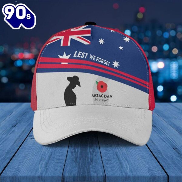 Australian ANZAC Day Lest We Forget Baseball Cap  Gift For Veteran Day