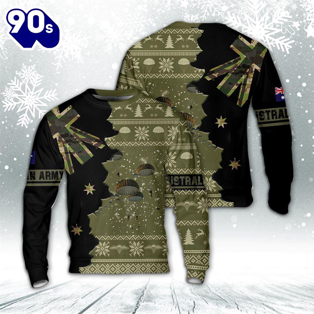 Australian Army 3rd Battalion, Royal Australian Regiment Parachute Drop AOP Sweater Australian Army 3rd Battalion, Royal Australian Regiment Parachute Drop AOP Sweater
