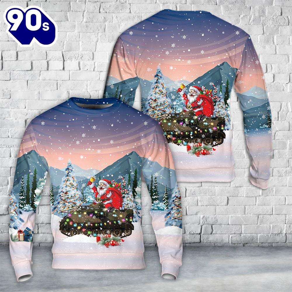 Australian Army M113A1 LRVAPC with the V150 Cadillac-Gage T-50 turret Christmas Sweater Australian Army M113A1 LRVAPC with the V150 Cadillac-Gage T-50 turret Christmas Sweater
