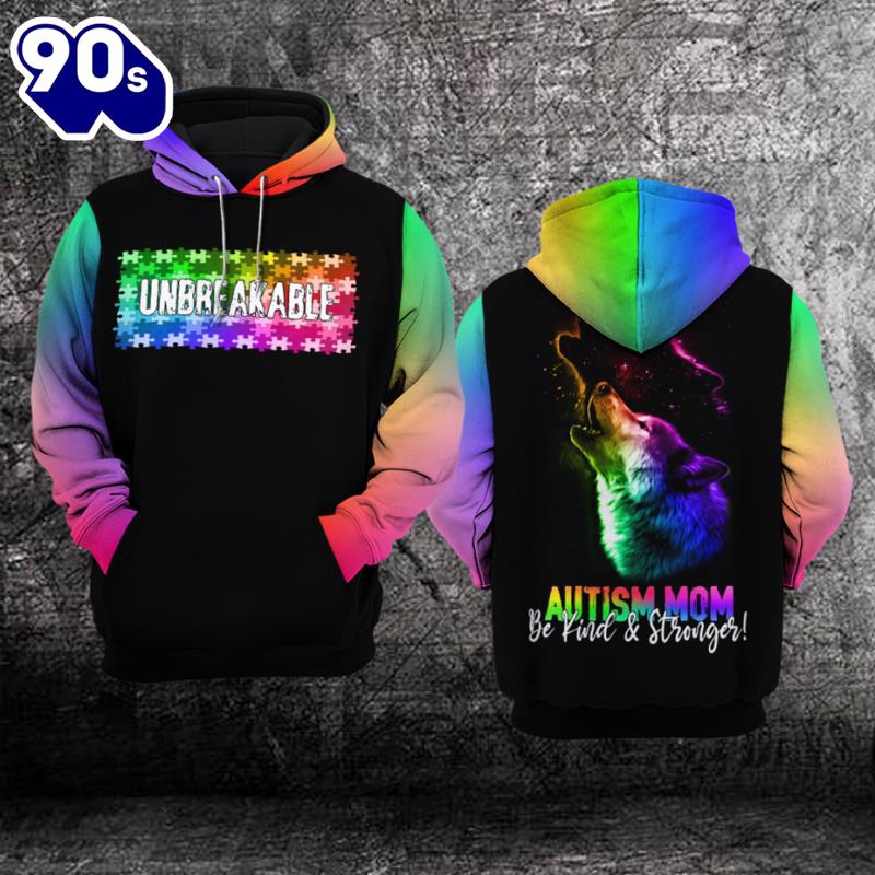 Autism Awareness Hoodie 3D Autism Mom, Be Kind And Stronger Gift Christmas Autism Awareness Hoodie 3D Autism Mom, Be Kind And Stronger Gift Christmas
