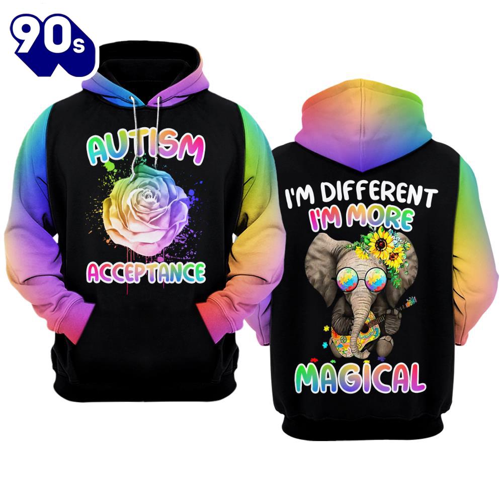 Autism Awareness Hoodie 3D I'm Different I'm More Magical Gift Christmas Autism Awareness Hoodie 3D I'm Different I'm More Magical Gift Christmas