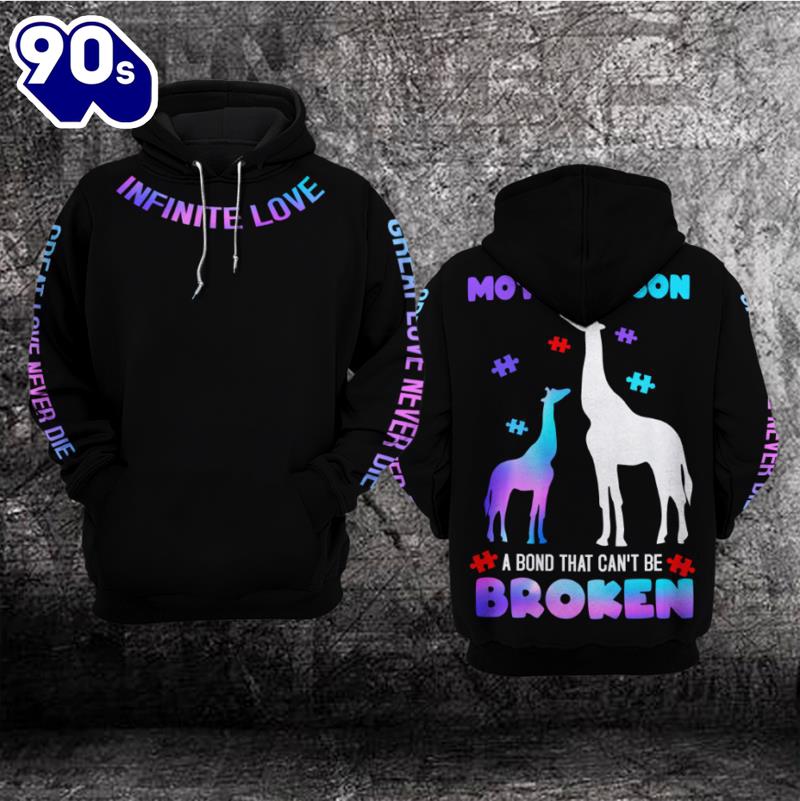 Autism Awareness Hoodie 3D Mother & Son a Bond That Can’t Be Broken Gift Christmas Autism Awareness Hoodie 3D Mother & Son a Bond That Can’t Be Broken Gift Christmas