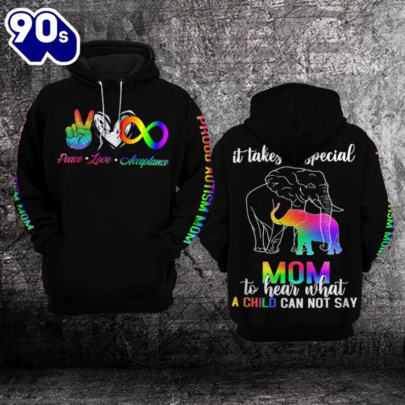 Autism Awareness Hoodie 3D Proud autism mom Gift Christmas Autism Awareness Hoodie 3D Proud autism mom Gift Christmas