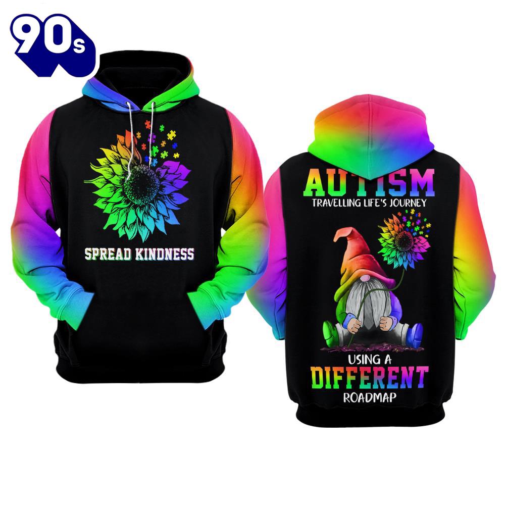 Autism Awareness Hoodie 3D SPREAD KINDNESS Gift Christmas Autism Awareness Hoodie 3D SPREAD KINDNESS Gift Christmas