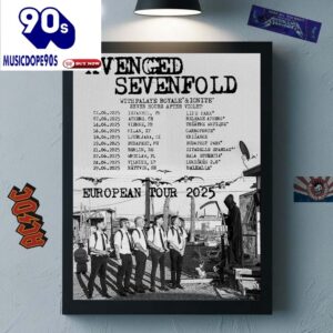 Avenged Sevenfold European Tour 2025 Tour Dates Canvas