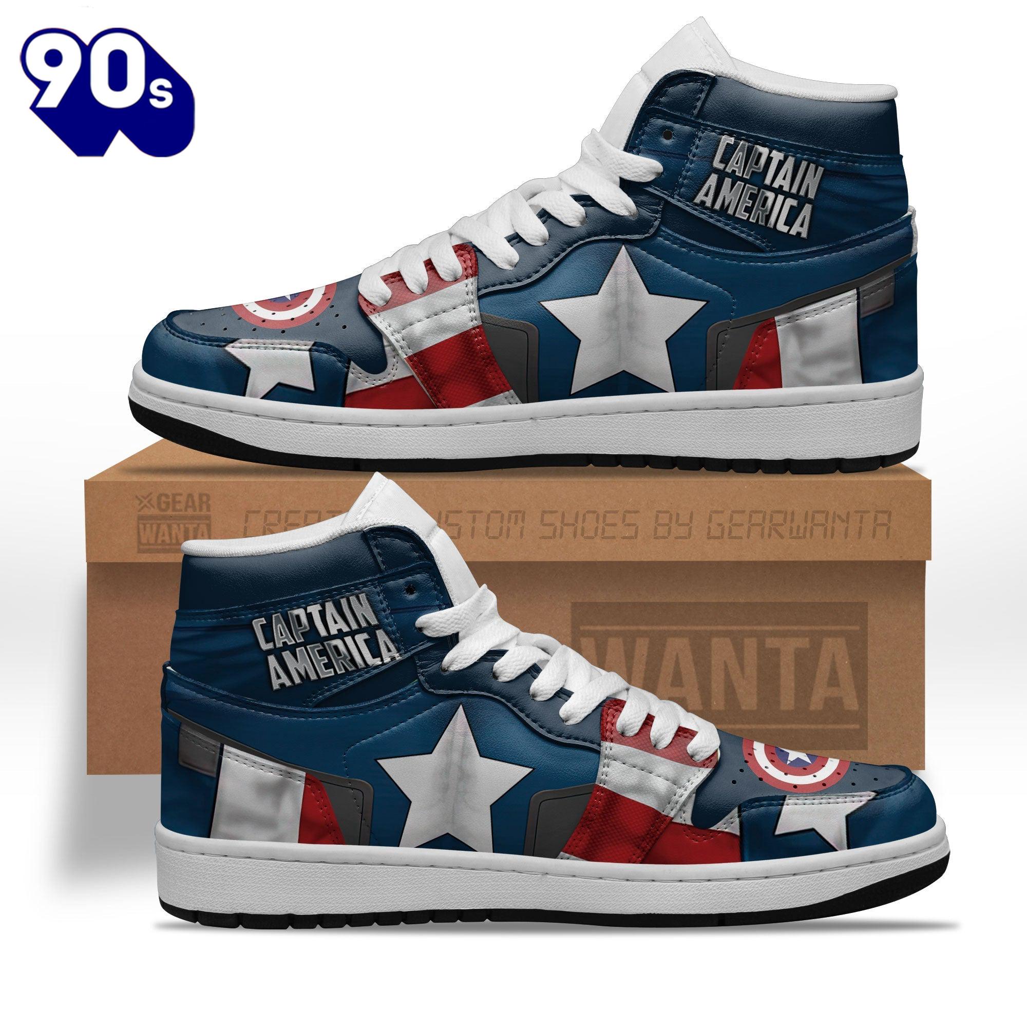 Avenger Captain America Shoes Custom Avenger Captain America Shoes Custom