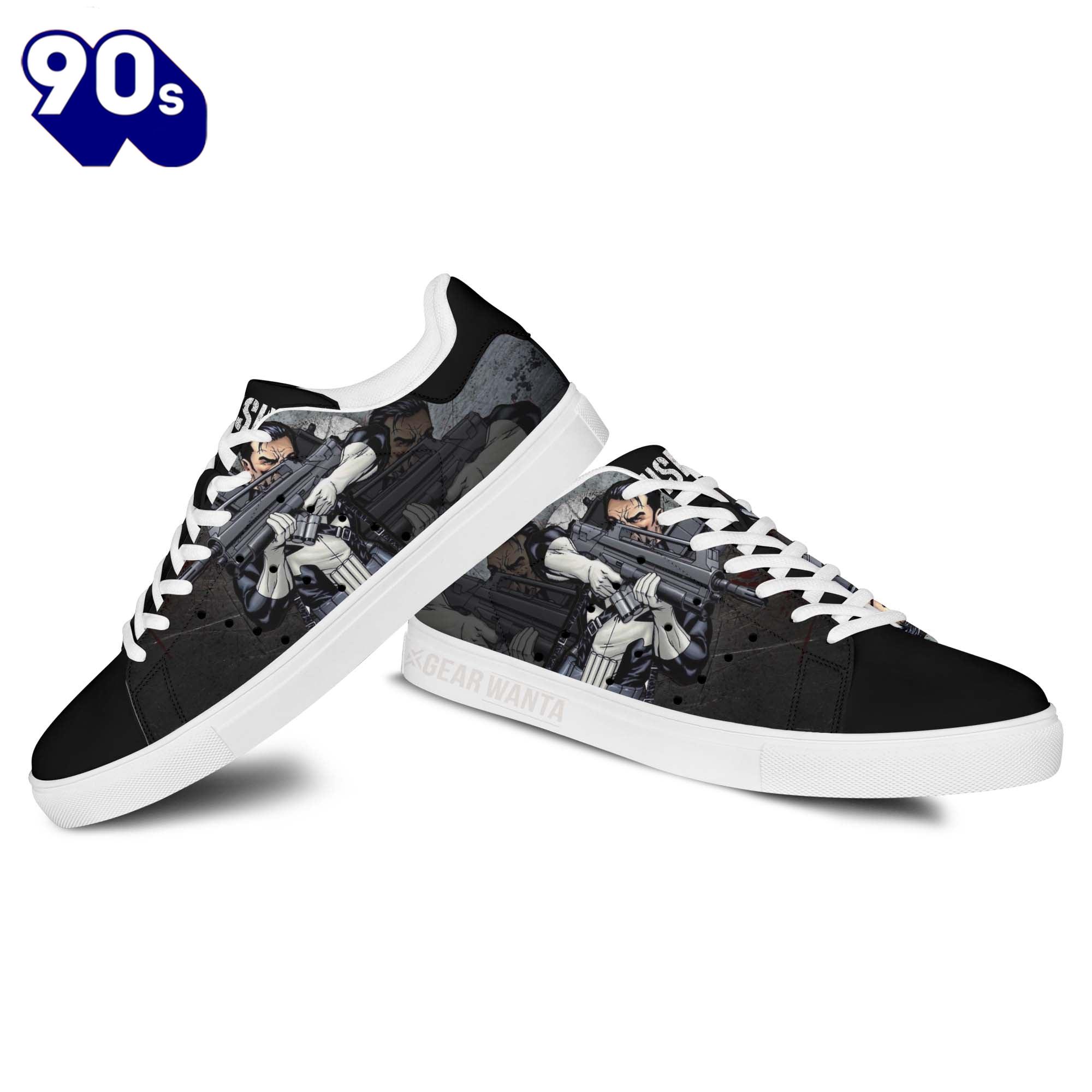 Avengers Punisher Stan Smith Shoes Gift For Your Kid Avengers Punisher Stan Smith Shoes Gift For Your Kid