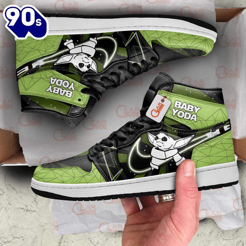 Baby Yoda J1 Sneakers Custom For Fans Baby Yoda J1 Sneakers Custom For Fans