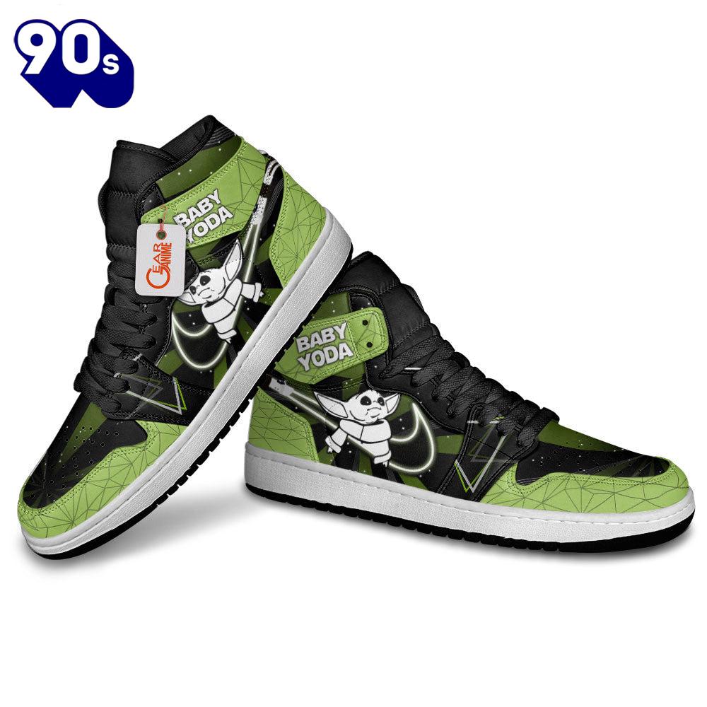 Baby Yoda J1 Sneakers Custom For Fans Baby Yoda J1 Sneakers Custom For Fans
