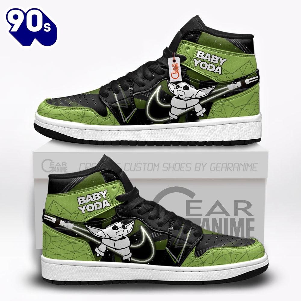 Baby Yoda J1 Sneakers Custom For Fans Baby Yoda J1 Sneakers Custom For Fans