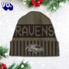 Baltimore Ravens 2025 Salute to Service Beanie Hat