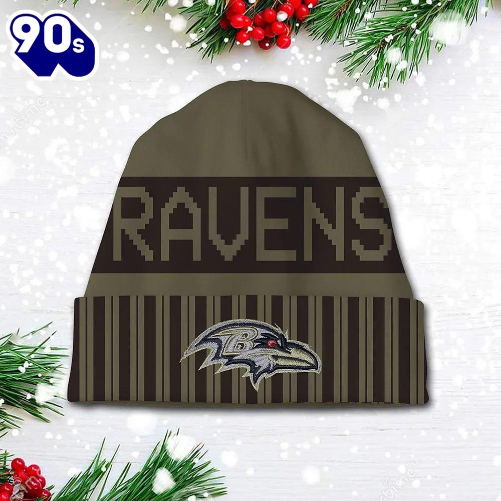 Baltimore Ravens 2025 Salute to Service Beanie Hat Baltimore Ravens 2025 Salute to Service Beanie Hat