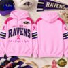 Baltimore Ravens 2026 NFL Breast Cancer Awareness Game Day Hoodie Shirt, NFL Trending Shirt