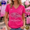Baltimore Ravens 2026 NFL Tackle Breast Cancer V neck T Shirt, NFL Fan V Neck Shirt