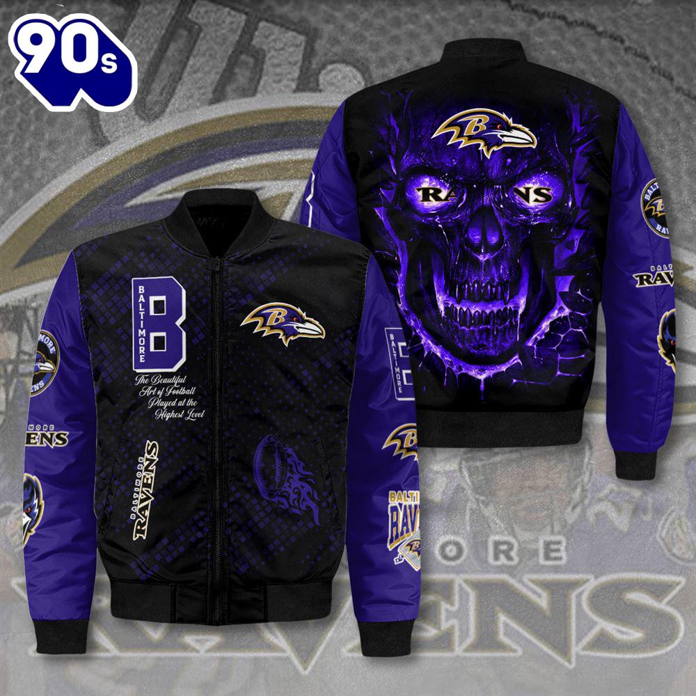 Baltimore Ravens 3D Bomber Jacket For Fans For Fans Baltimore Ravens 3D Bomber Jacket For Fans For Fans