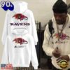 Baltimore Ravens Da GOAT 2026 White Hoodie, Sport Trend 3D Shirt