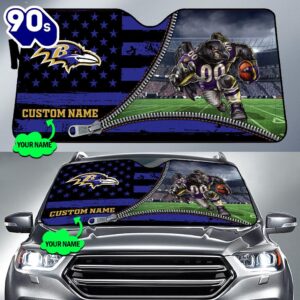 Baltimore Ravens NFL Car Sun Shade