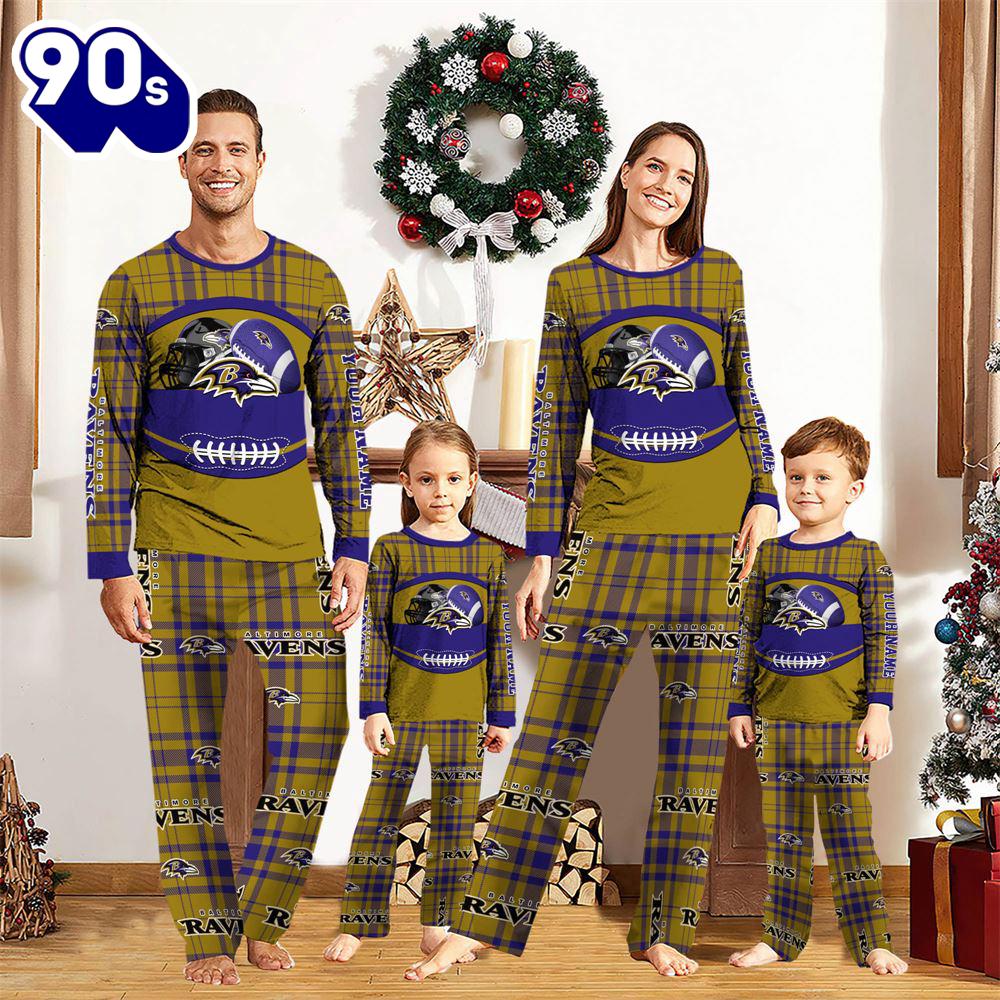 NFL Family Pajama Set, Baltimore Ravens NFL Custom Your Name Football Team Pajamas NFL Family Pajama Set, Baltimore Ravens NFL Custom Your Name Football Team Pajamas
