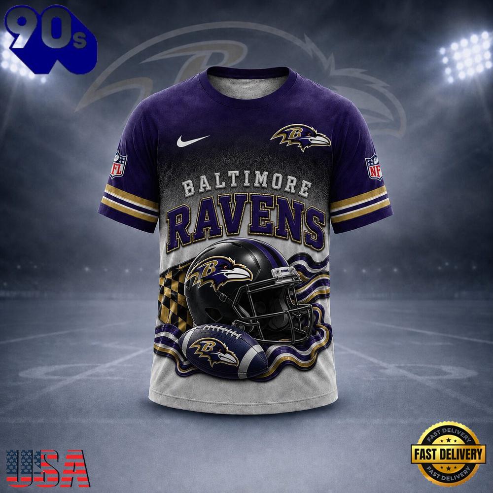 Baltimore Ravens NFL New 2026 Version All Over Print T Shirt Baltimore Ravens NFL New 2026 Version All Over Print T Shirt