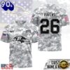 Baltimore Ravens NFL Salute to Service Custom Name & Number Camo 3D Shirt, NFL Trending Shirt