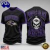 Baltimore Ravens NFL Till I’m Dead Forever Skull Fan Pride 3D Shirt, NFL Trending Shirt