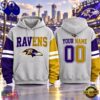 Baltimore Ravens NFL Two Tone Colorblock Varsity Hoodie, NFL Trending Shirt