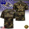 Baltimore Ravens NFL Veterans US Army Camo New Design 3D Shirt , NFL Trending Shirt