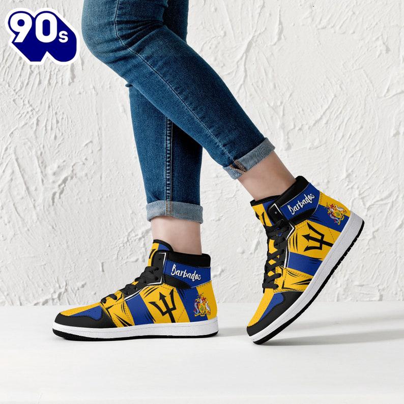 Barbados Flag JD1 Sneakers Custom Country Barbados Flag JD1 Sneakers Custom Country
