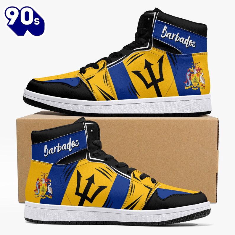 Barbados Flag JD1 Sneakers Custom Country Barbados Flag JD1 Sneakers Custom Country