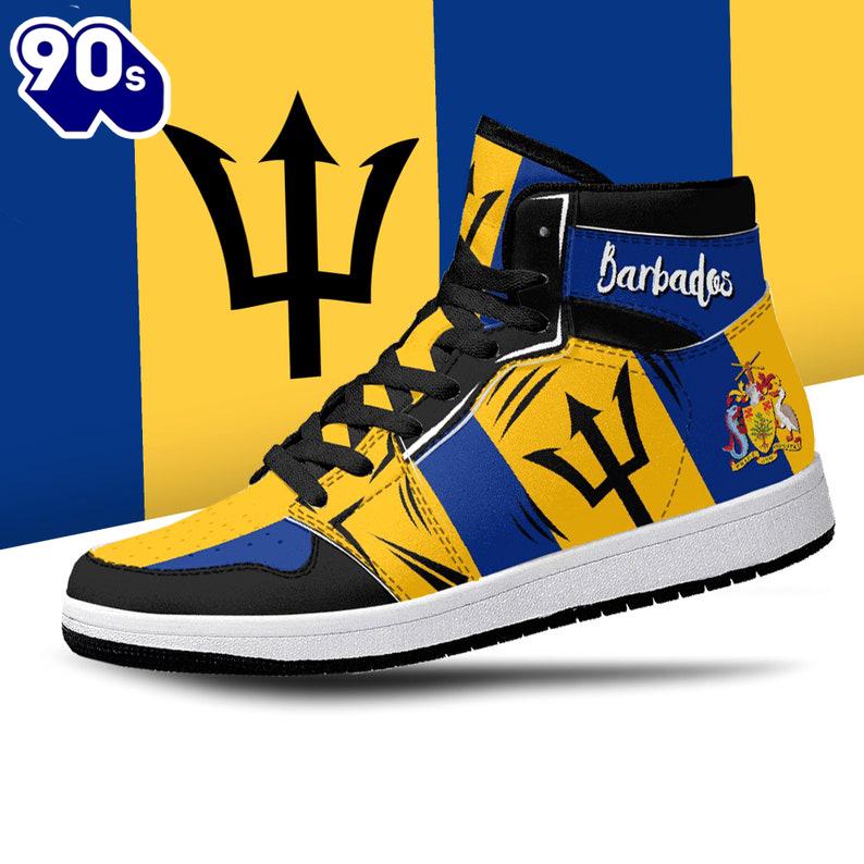 Barbados Flag JD1 Sneakers Custom Country Barbados Flag JD1 Sneakers Custom Country