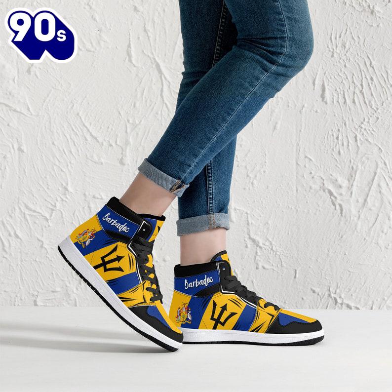 Barbados Flag JD1 Sneakers Custom Country Barbados Flag JD1 Sneakers Custom Country