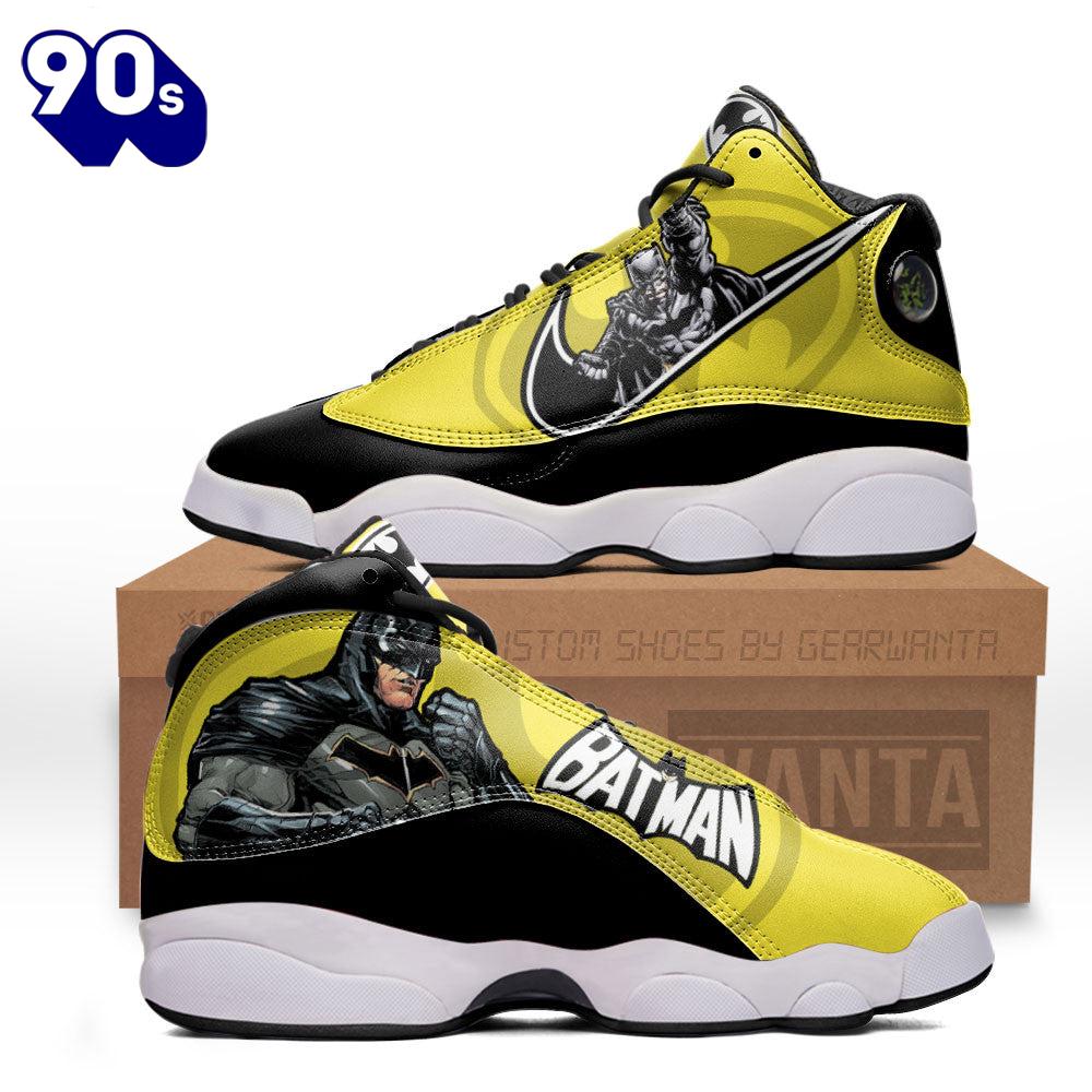Batman Air Jordan 13 Sneakers Super Heroes Custom Shoes Batman Air Jordan 13 Sneakers Super Heroes Custom Shoes