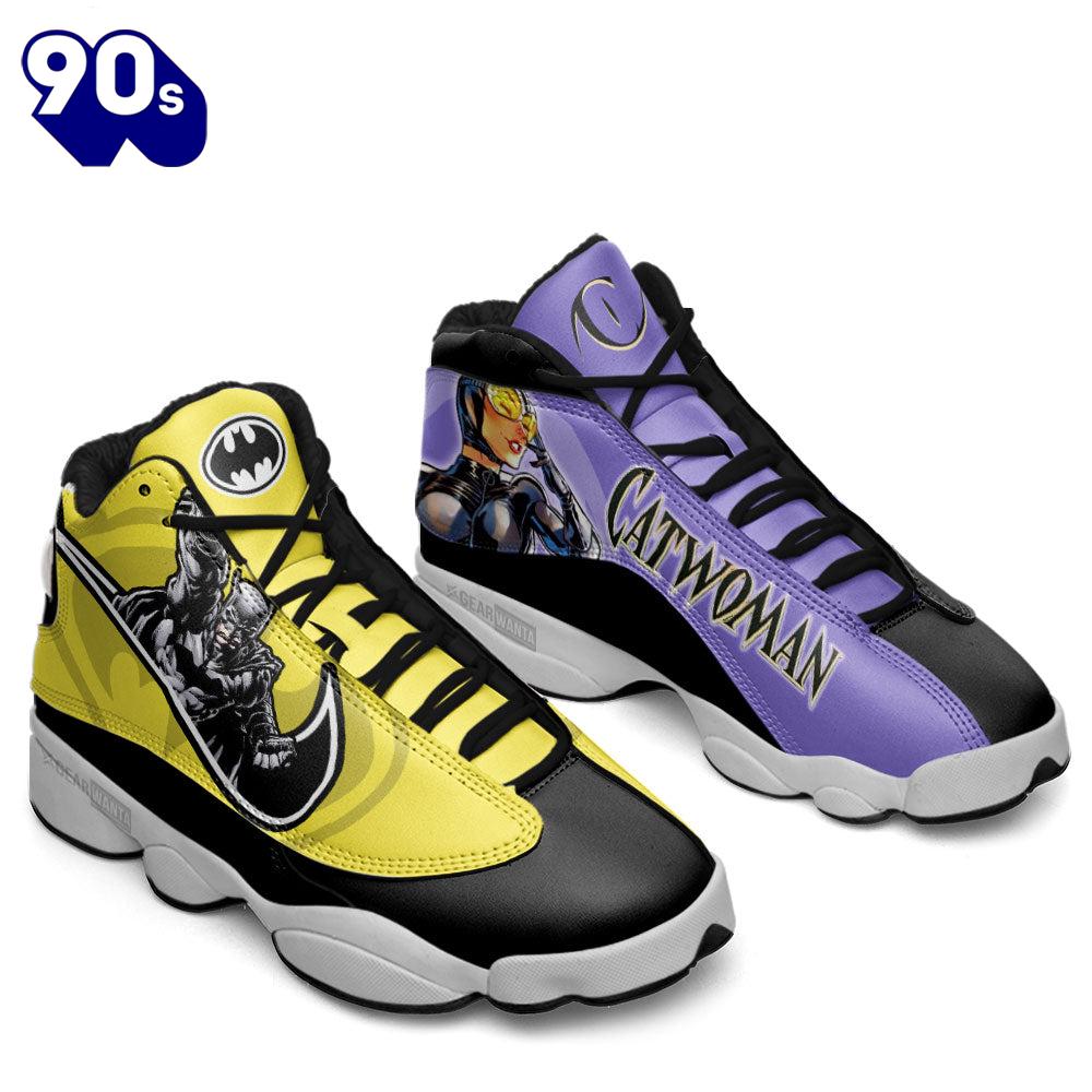 Batman vs Catwoman Air Jordan 13 Sneakers Super Heroes Custom Shoes Batman vs Catwoman Air Jordan 13 Sneakers Super Heroes Custom Shoes