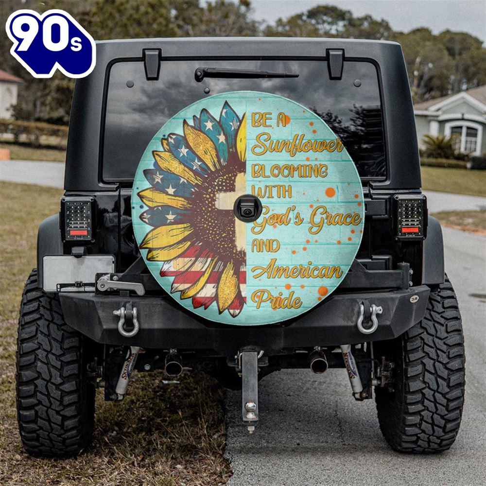 Be A Sunflower Tire Cover - Christian Tire Cover Car Decor Be A Sunflower Tire Cover - Christian Tire Cover Car Decor