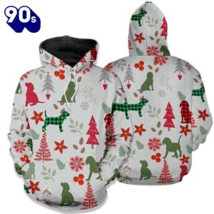Beagle Dog Pet Christmas Hoodie All Over Print  , Pet Christmas 3d Shirt