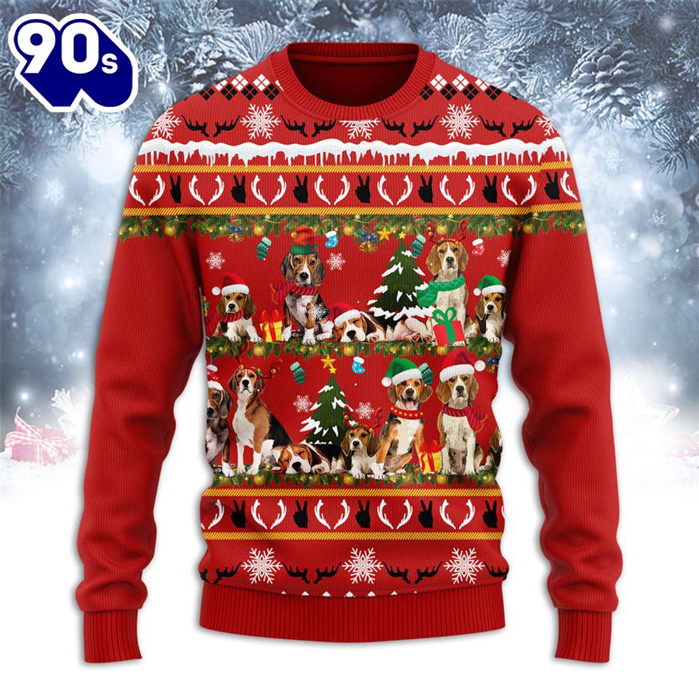 Beagle Merry Christmas Ugly Sweater Beagle Merry Christmas Ugly Sweater