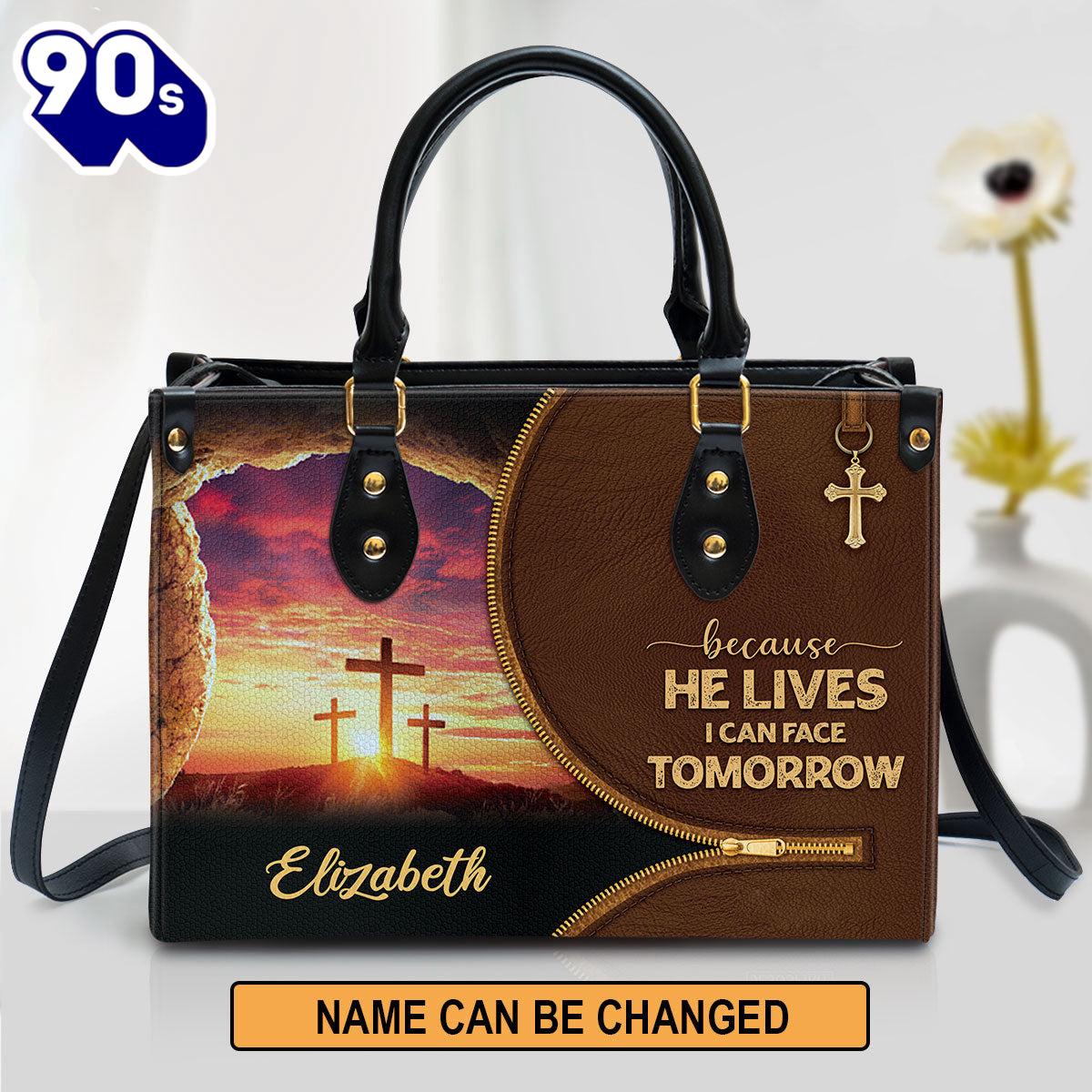 Beautiful Christian Leather Bag Because He Lives I Can Face Tomorrow Christ Gifts Leather Bags Gift For Women Christmas Beautiful Christian Leather Bag Because He Lives I Can Face Tomorrow Christ Gifts Leather Bags Gift For Women Christmas