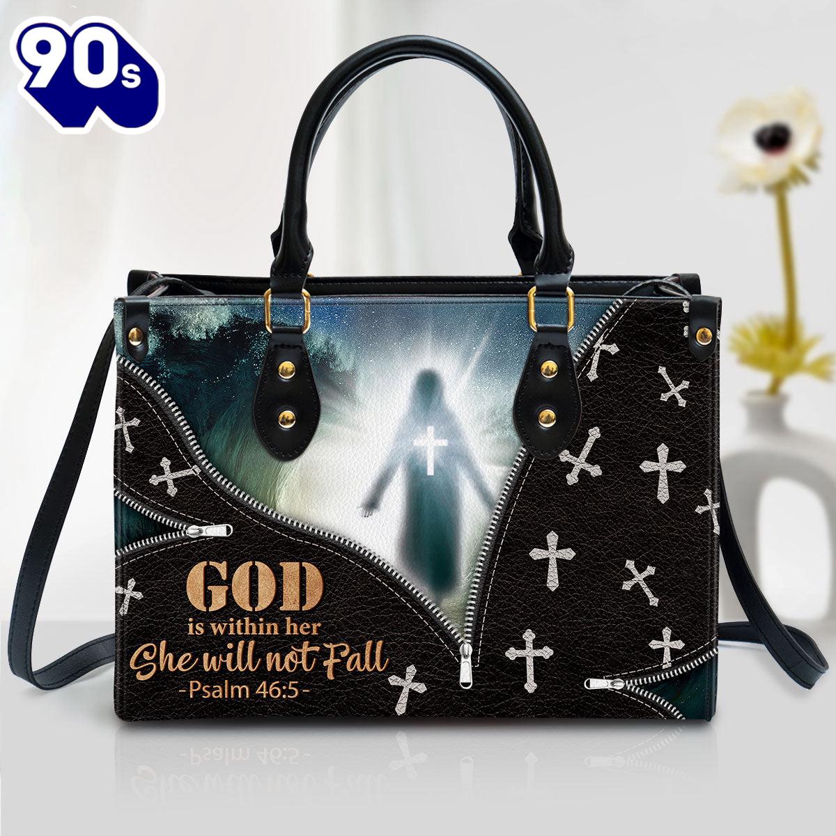 Beautiful Leather Bag God Is Within Her She Will Not Fall Christ Gifts Leather Bags Gift For Women Christmas Beautiful Leather Bag God Is Within Her She Will Not Fall Christ Gifts Leather Bags Gift For Women Christmas
