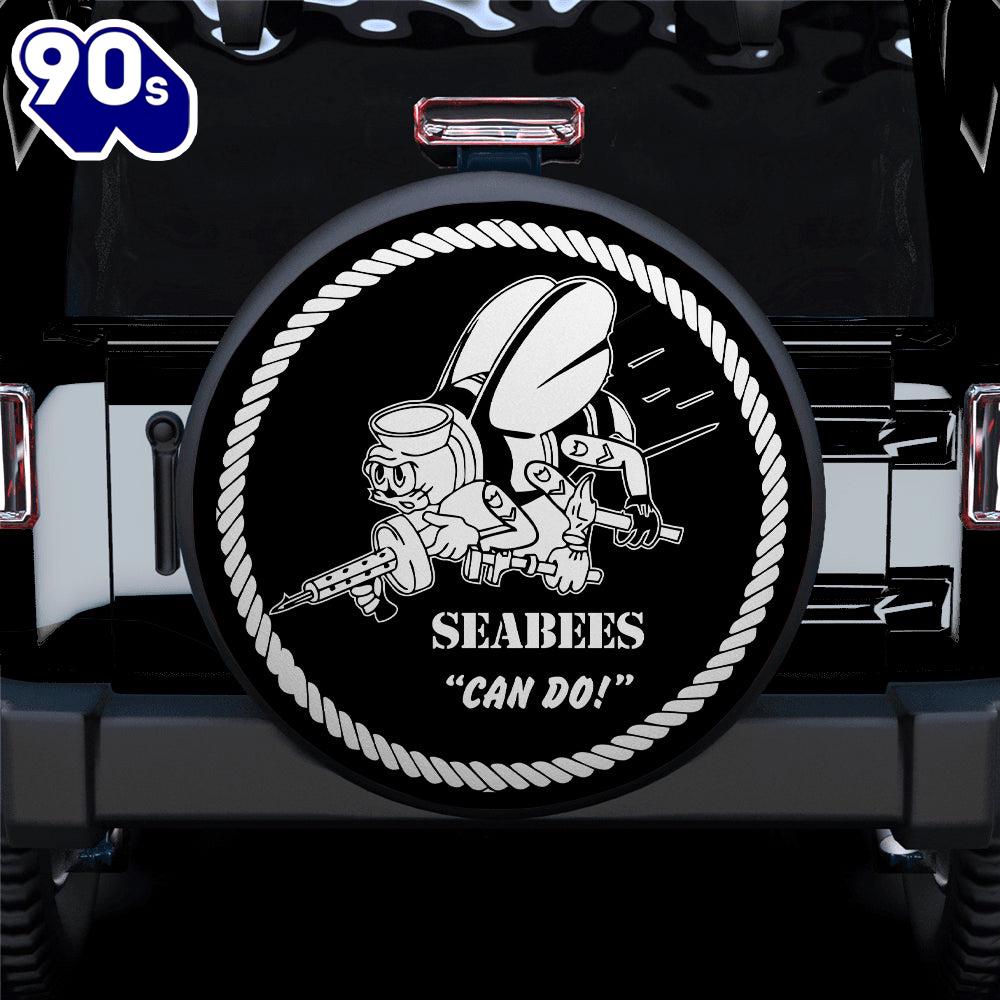 Bee Seabees Can Do Car Spare Tire Covers Gift For Campers Bee Seabees Can Do Car Spare Tire Covers Gift For Campers