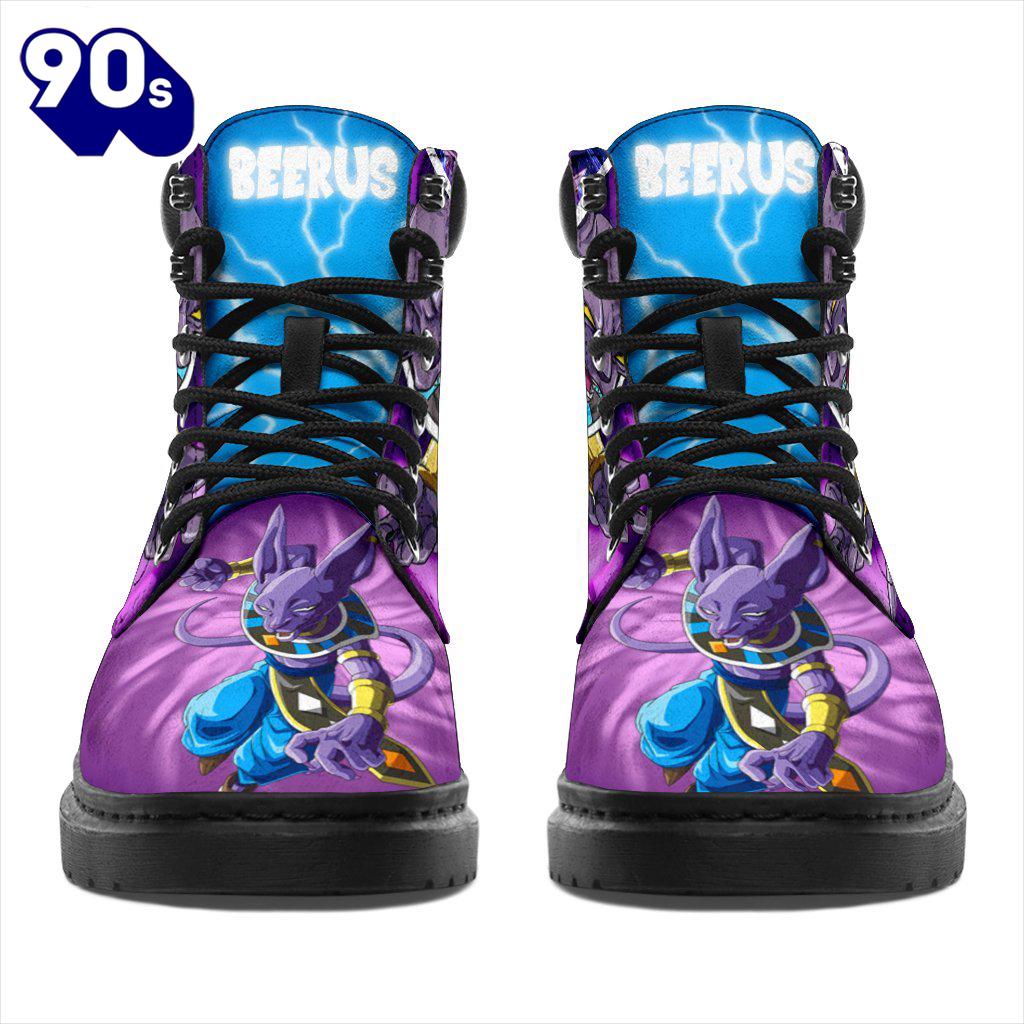 Beerus Dragon Ball Leather Boots Shoes Anime Custom Idea Beerus Dragon Ball Leather Boots Shoes Anime Custom Idea